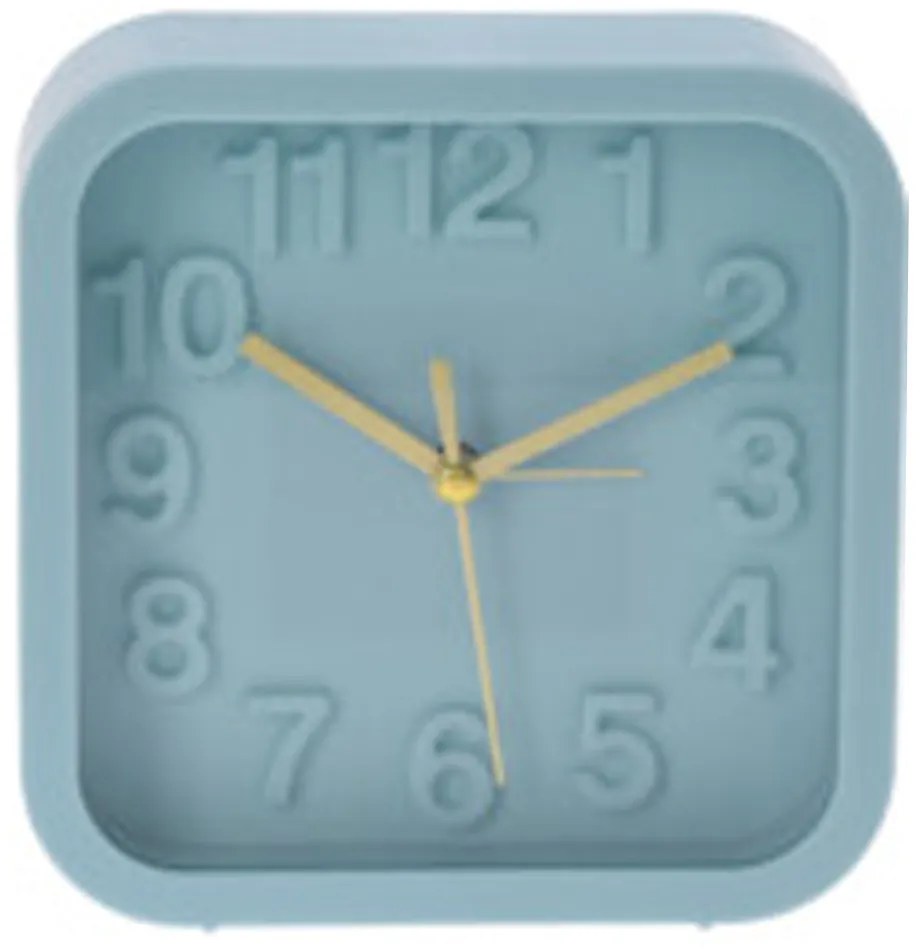 Ceas cu alarma, 13.2x5.2x13.2 cm, albastru