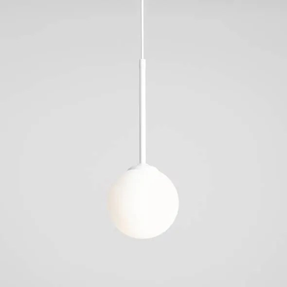 Pendul modern alb cu glob de sticla Bosso d14