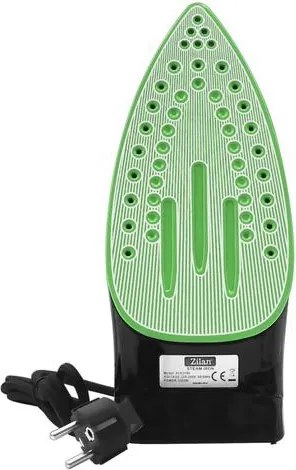 Fier de calcat talpa ceramica ZILAN ZLN2189, Verde, Putere 2200W, calcare cu aburi si uscata, functie autocuratare