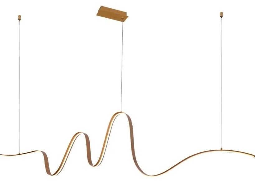 Lustra LED suspendata stil minimalist SIROCCO 3-step dimm aurie