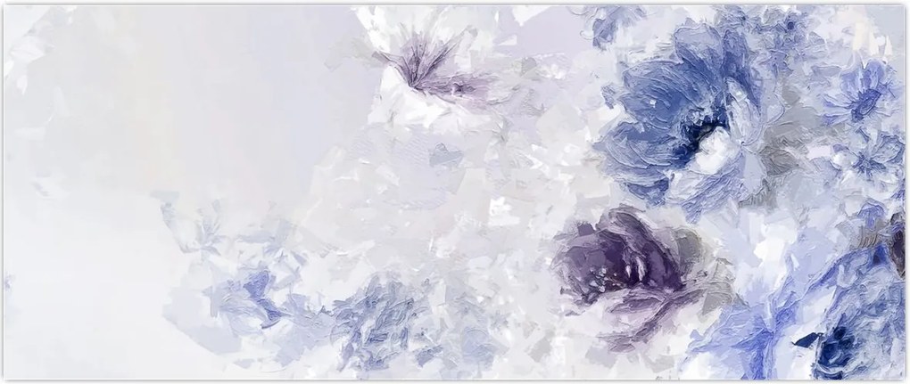 Tablou - Flori,pictură texturată (120x50 cm)
