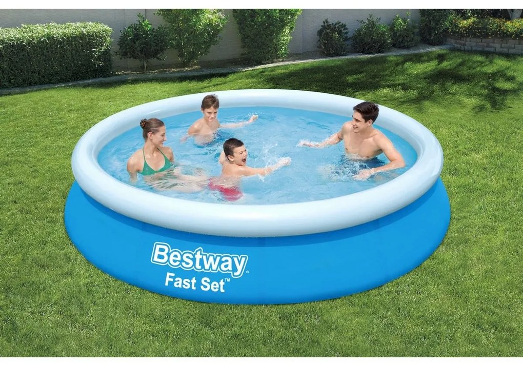 Piscină supraterană Bestway Fast Set, diam. 366 cm, în. 76 cm