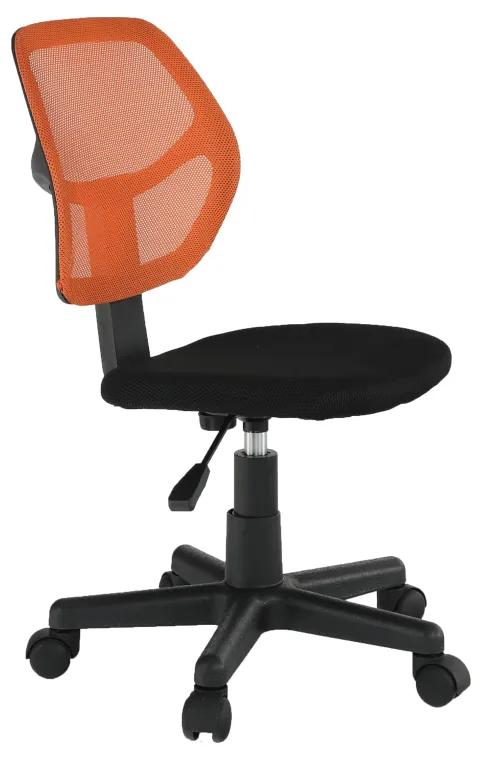 Scaun rotativ, portocaliu   negru, MESH
