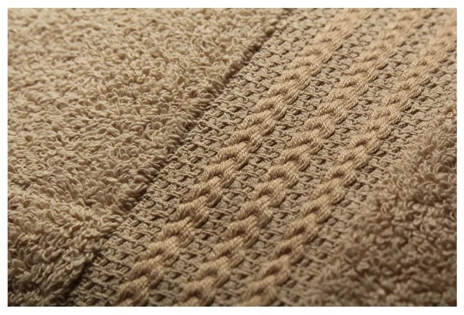 Set 4 prosoape din bumbac Rainbow Brown, 50 x 90 cm, maro