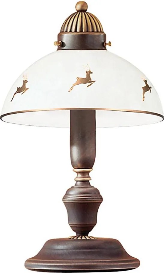 Kolarz 731.73.150 - Lampă de masă NONNA, 1xE27/75W/230V, decor cerb, finisaj aur roz