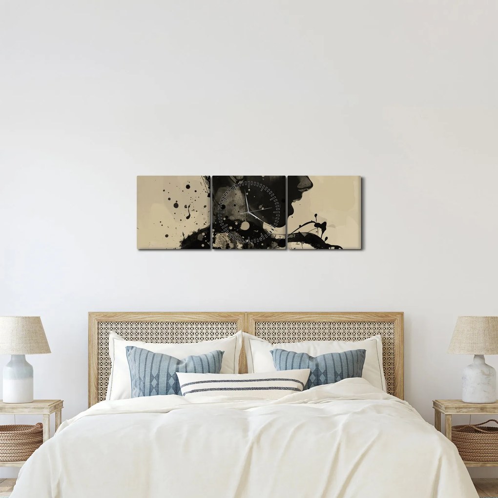 Tablou - Femeie de jazz (cu ceas) (90x30 cm)