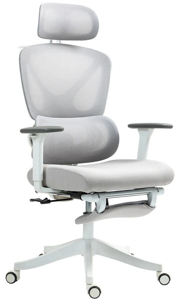 HOMCOM Fotoliu birou fauteuil de birou, înălțime reglabilă, spătar înclinabil, suport pentru cap rotativ, 71x70x119cm, negru | Aosom Romania