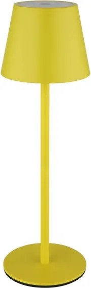 Globo 58488Y-LED Lampă de masă VANNIE, cu dimmer, tactilă, reîncărcabilă, pentru exterior, 3W/5V IP54 1800mAh, galbenă