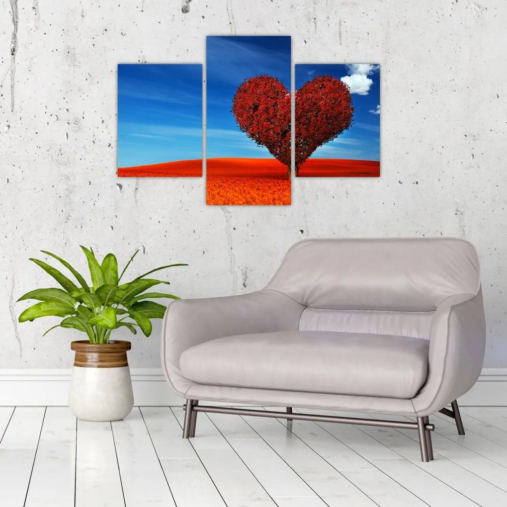 Tablou - Inimă din copac (90x60 cm)