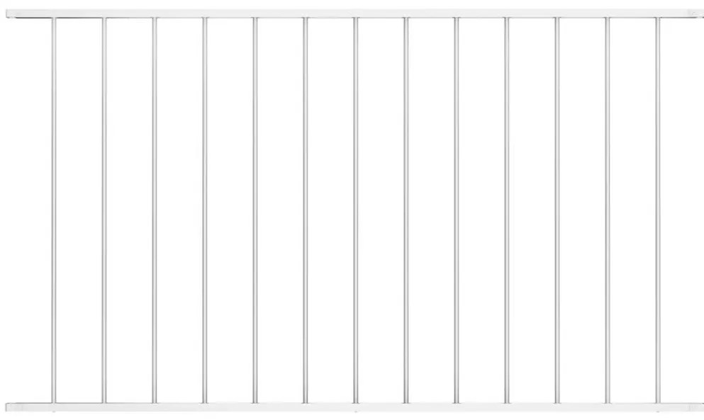 vidaXL Panou de gard din oțel vopsit în câmp electrostatic, 1,63x0,75 m, alb