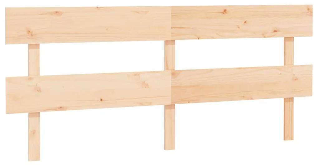 Tablie de pat, 204x3x81 cm, lemn masiv de pin 1, Maro, 204 x 3 x 81 cm