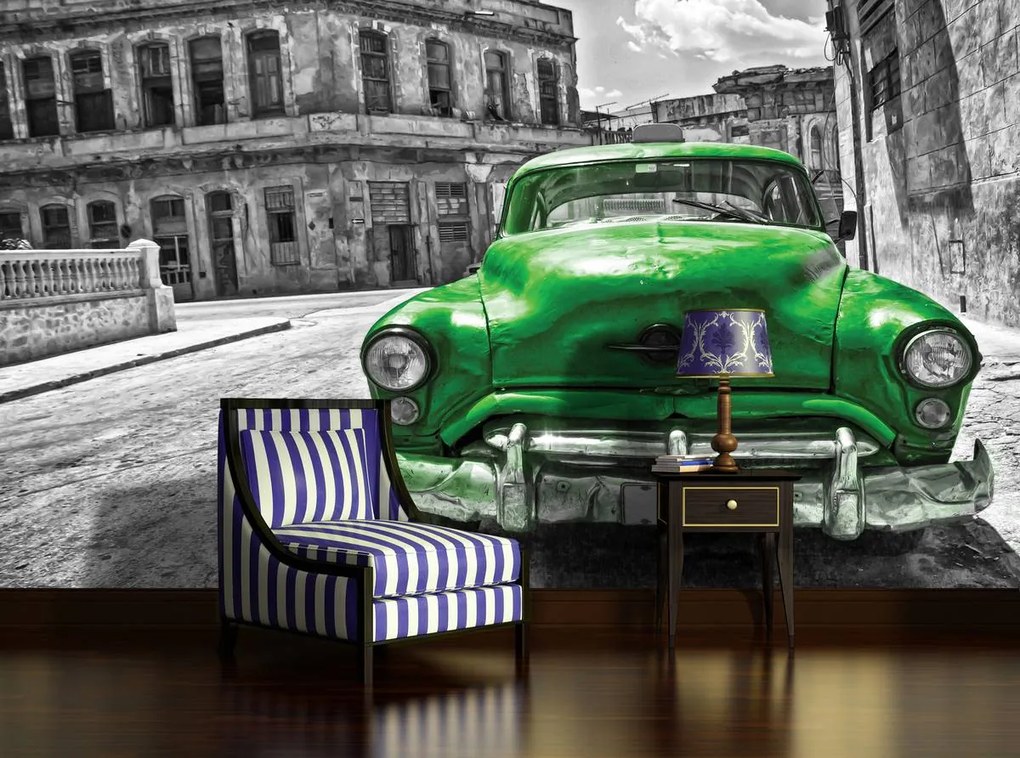 Fototapet - Mașina Vintage Cubaneză (152,5x104 cm)