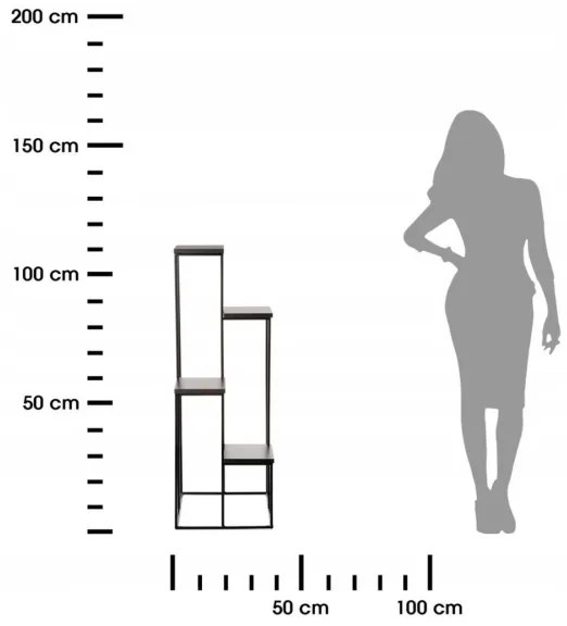 Suport pentru flori KASKADA 110x40 negru