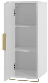 Set mobilier baie Mekona I (Alb mat + Marmură Alb + auriu) (cu sifon). 1103869