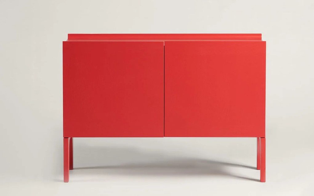Comodă lemn masiv Heron, 100 × 40 × 70 cm - Rosu