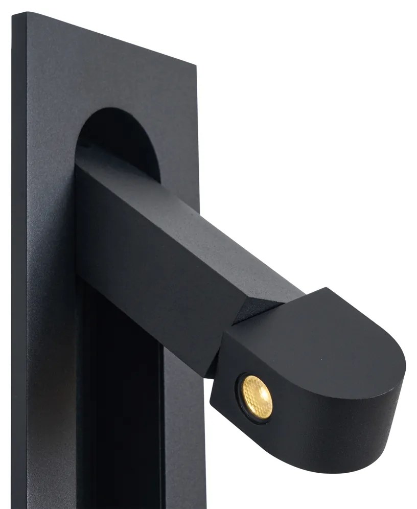 Lampă de perete modernă neagră, incl. LED și port USB-C - Hilton