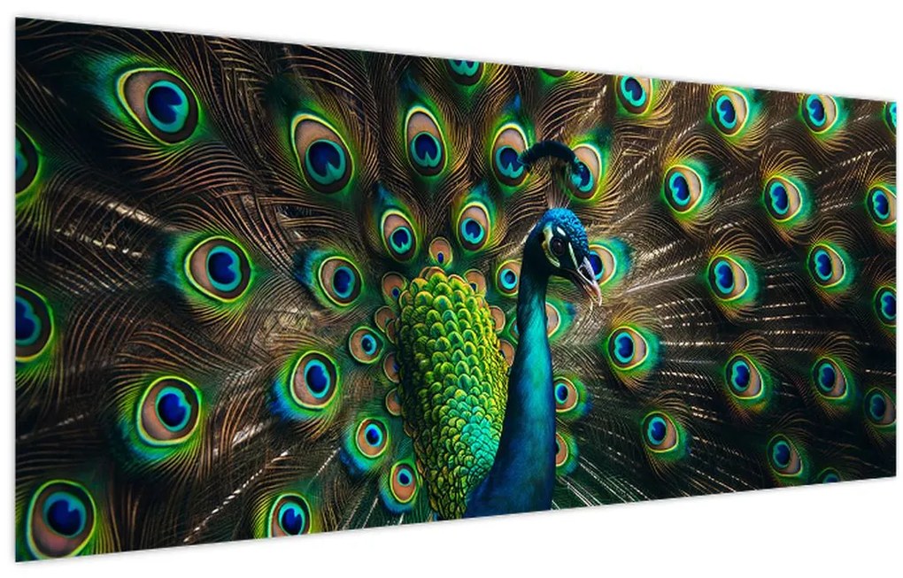 Tablou – Păun (120x50 cm)