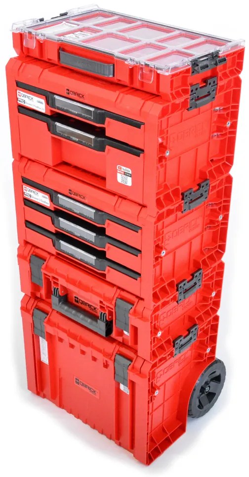 QBRICK SYSTEM PRO Cart 2.0 Red Ultra HD - Cutie de scule cu roți
