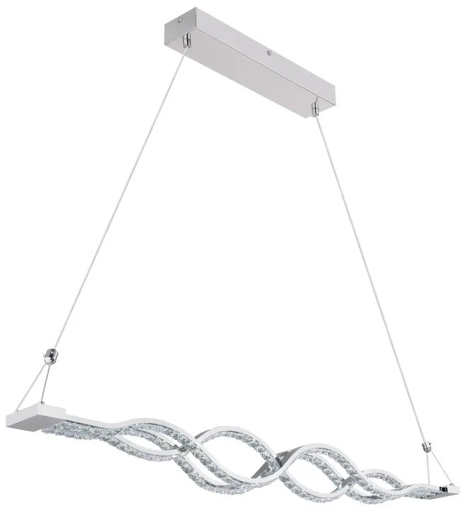Lustra suspendata LED dimabila cu telecomanda design modern PILLA crom 67109-30 GL
