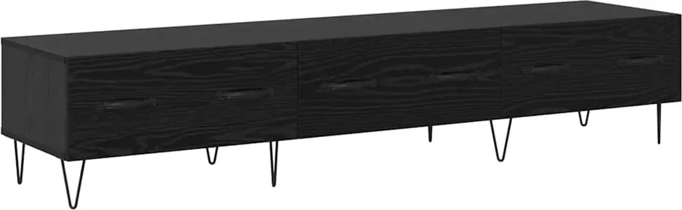 vidaXL Cabinet TV Stejar negru 150 x 36 x 30 cm Lemn compozit