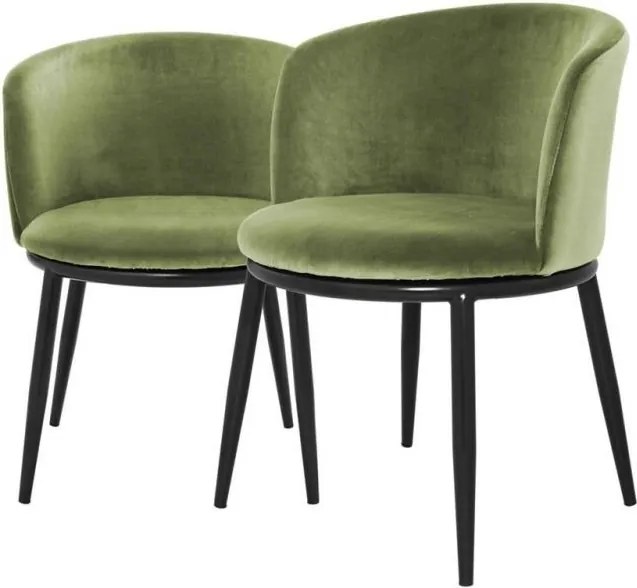 Set de 2 scaune design LUX din otel Filmore verde deschis 111996 HZ