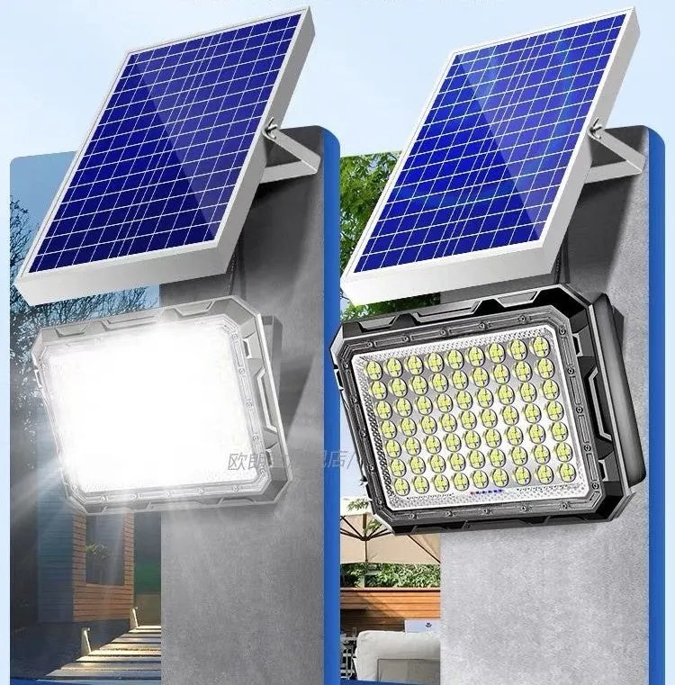 Proiector LED cu Panou Solar și Telecomandă, Rezistent la Apă IP65, 200W