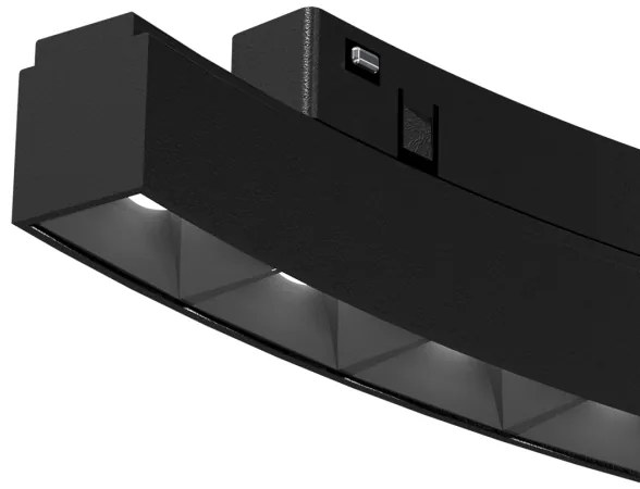 Corp de iluminat LED pentru sistem de șină MAGNETIC TRACK LED/6W/48V 4000K negru