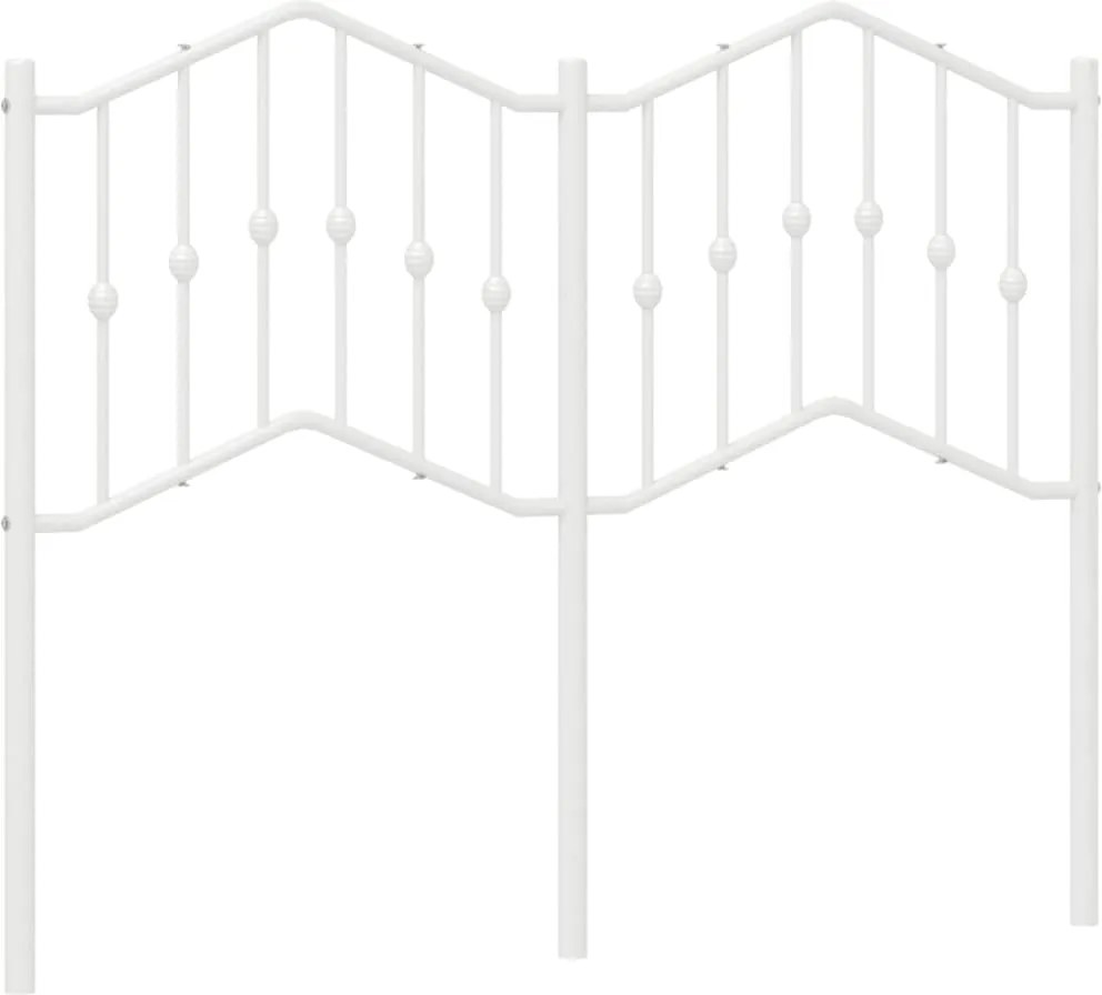 vidaXL Tăblie de pat de schimb metalică, alb, 120 cm