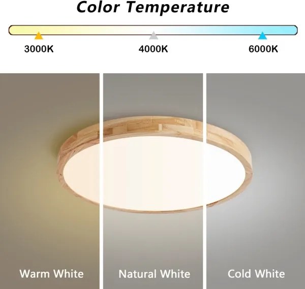 Brilagi - Corp de iluminat LED dimabil WOODLINE LED/72W/230V 3000-6000K stejar diam. 60 cm + telecomandă