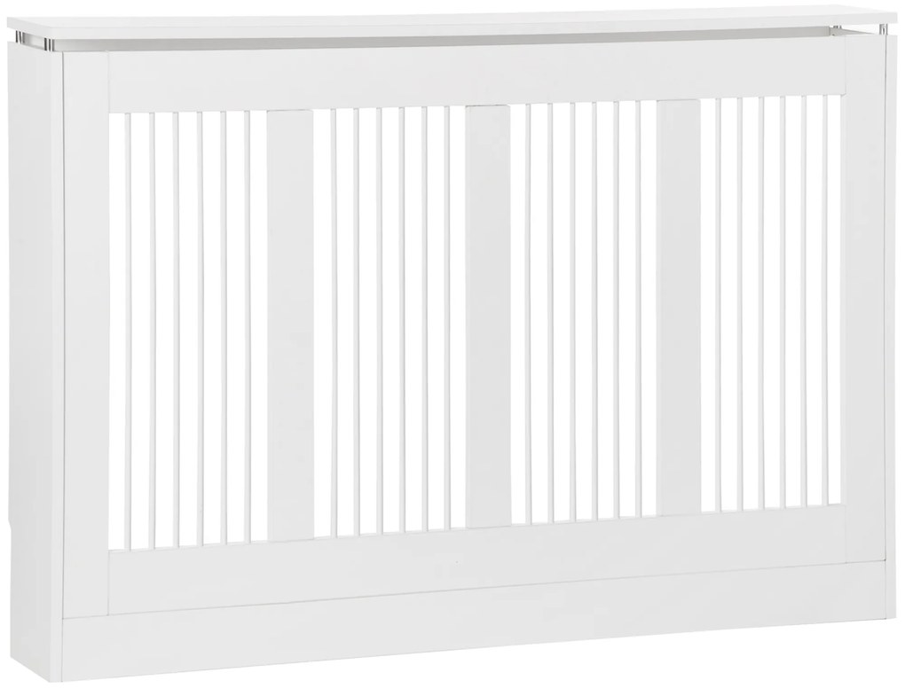 Capac pentru radiator modern din MDF si otel, 120x18x84cm, alb HOMCOM | Aosom Romania