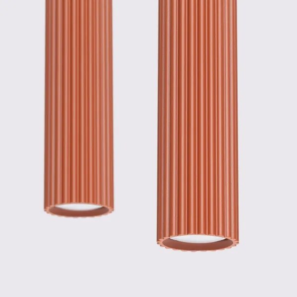 Lustră pe cablu Sollux SL.1631 KARBON 2xGU10/10W/230V roșu