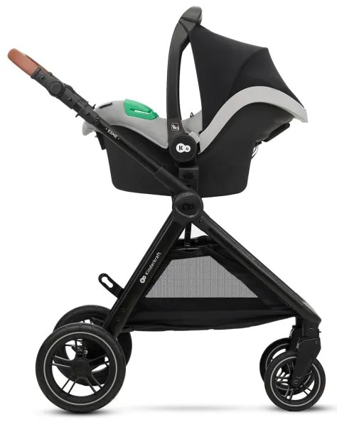 Cărucior de copii combinat 3 în 1 KINDERKRAFT ESME Moonlight grey + scaun auto MINK PRO