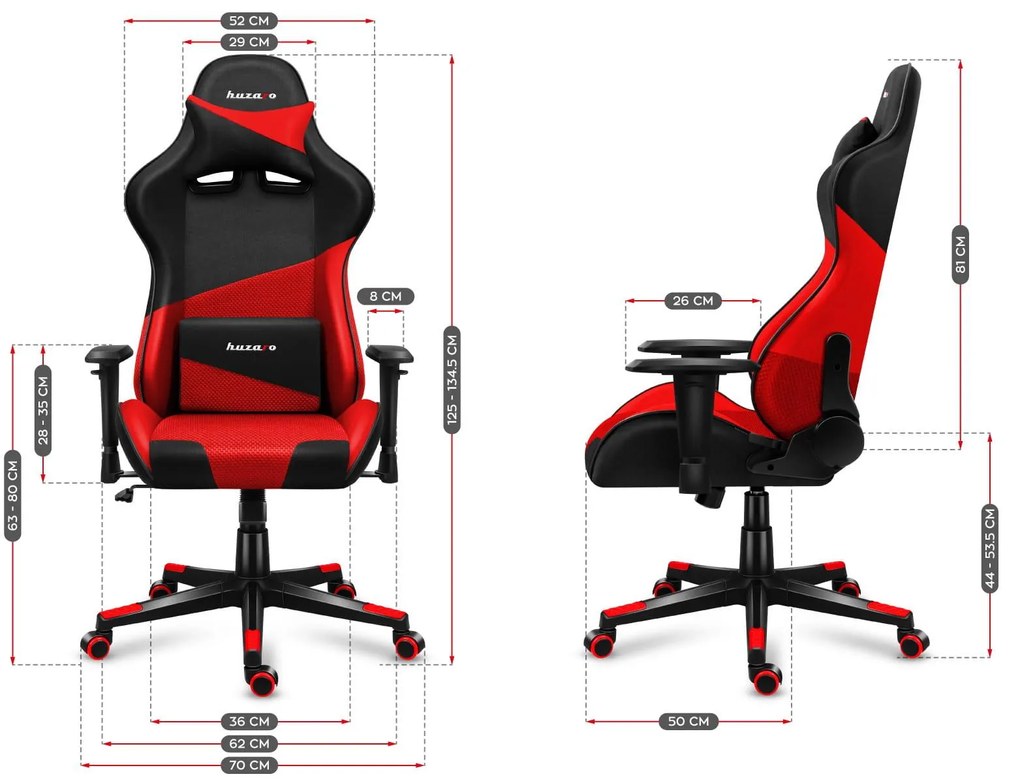 Fotoliu gaming Fusion 6.2 (negru + roșu). 1087485