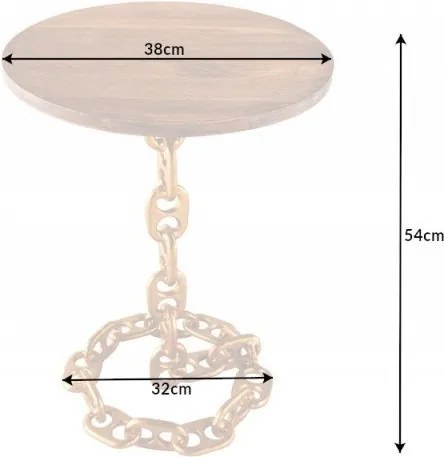 Masuta auxiliara design unicat Chain 55cm