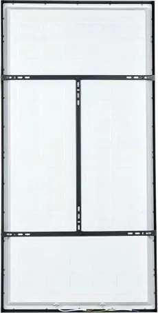 Brilagi - LED Plafonieră LED pentru baie FRAME, 96W, 230V, 120x60 cm, IP44, negru