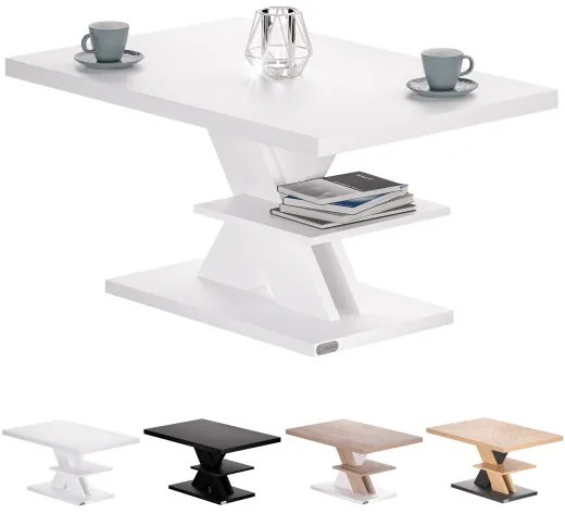 Deuba Masuta de cafea Detroit 90x60x45cm - alba