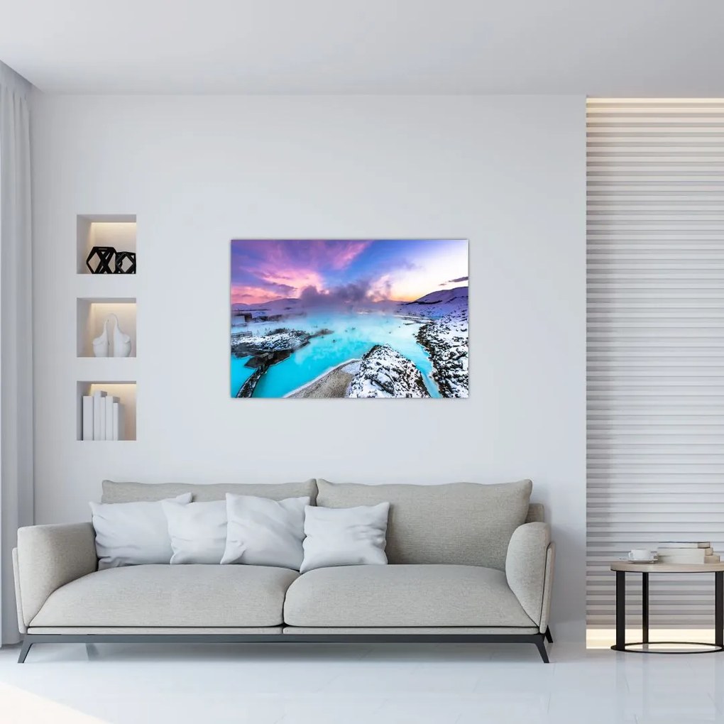 Tablou - Laguna albastră din Islanda (90x60 cm)