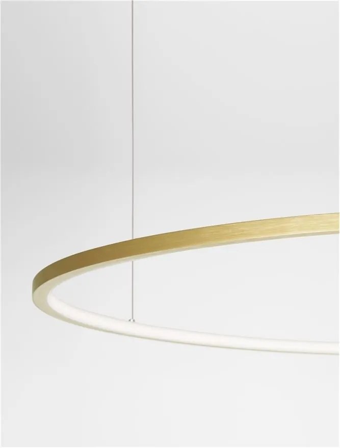 Lustra LED suspendata design modern circular TARQUIN D-100cm aurie