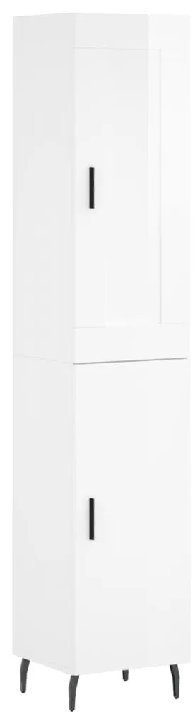 3200147 vidaXL Dulap înalt, alb extralucios, 34,5x34x180 cm, lemn prelucrat