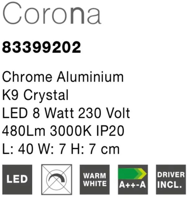 Aplica LED design modern Corona NVL-83399202