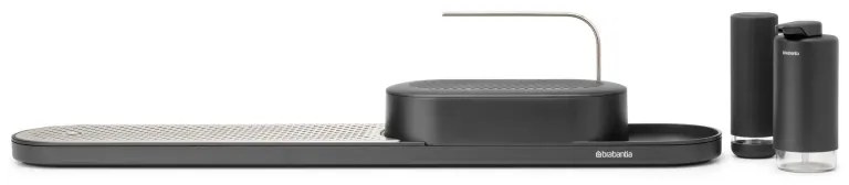 Organizator chiuveta Brabantia SinkStyle Set 1008496, 4 piese, Finisaj mineral, Rezistent la coroziune, Gri