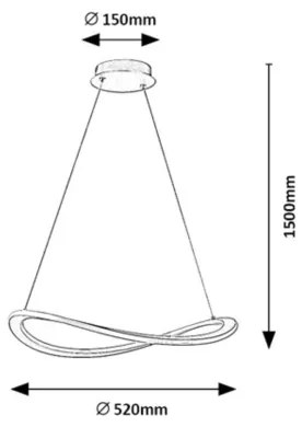 Rabalux 72281 - Lustră LED suspendată pe cablu KALLIRA LED/40W/230V 3000K