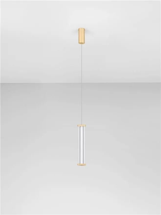 Pendul, Lustra suspendata LED 3000K PHEME auriu periat