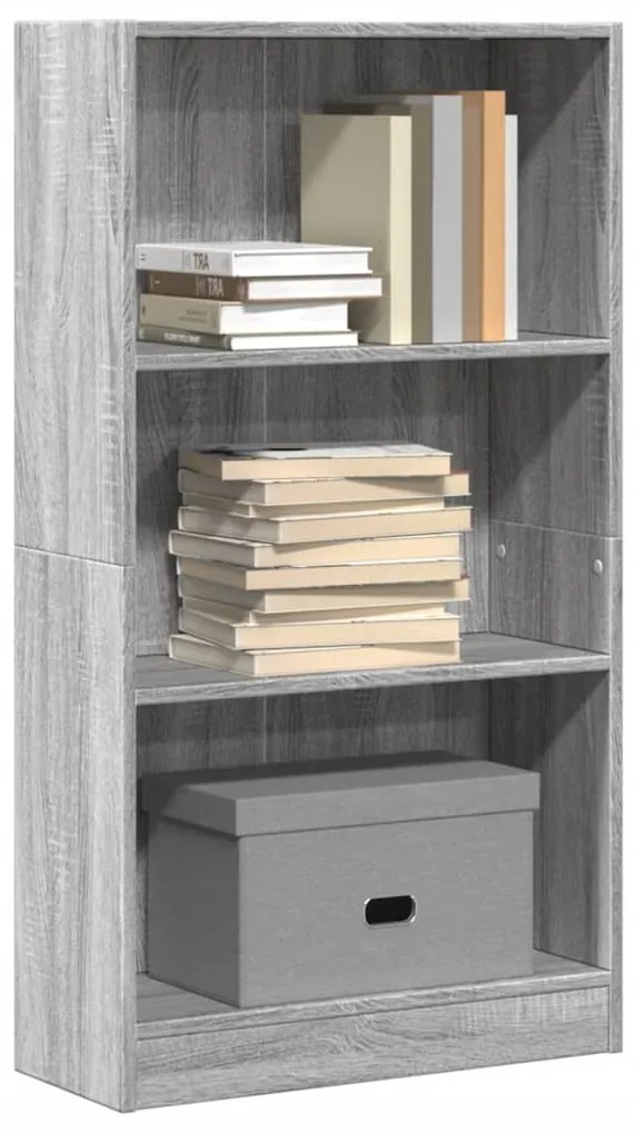 vidaXL Bibliotecă, gri sonoma, 60x24x109 cm, lemn prelucrat