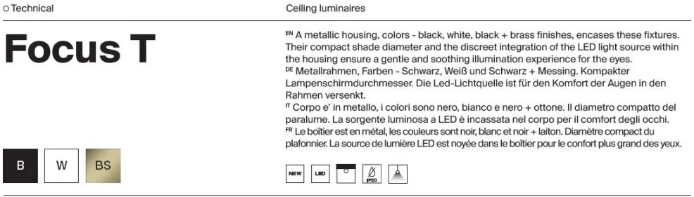 Mini Spot LED incastrabil directionabil iluminat tehnic Focus T alb