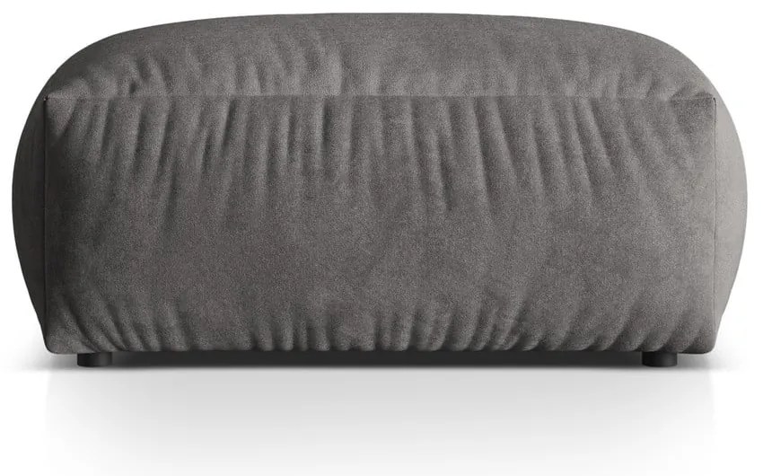 Taburet modular gri cu tapițerie din catifea Martina – Micadoni
