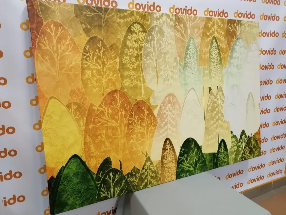 Tablou copaci verzi asimetrici