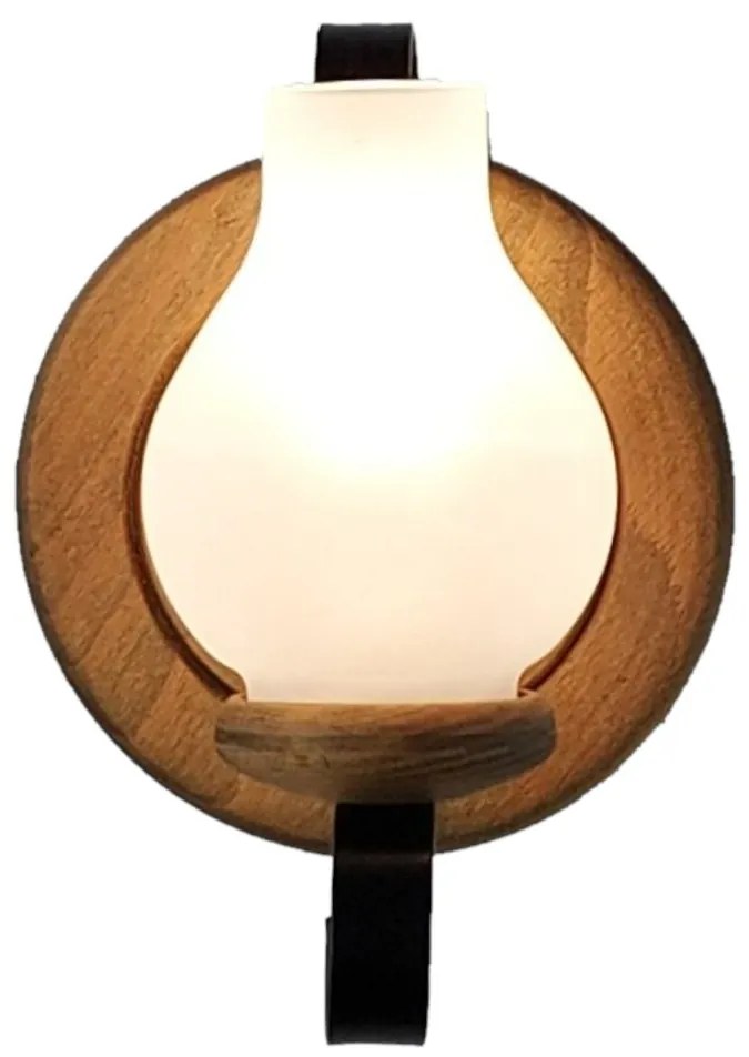 Aplica de perete rustica fabricata manual din lemn Roata WOOD-RO-AP1