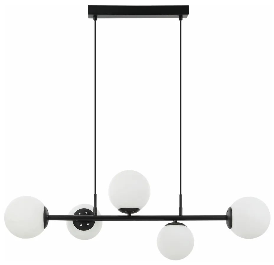 Candelabru suspendat pe cablu MADDIE 5xE14/5W/230V negru