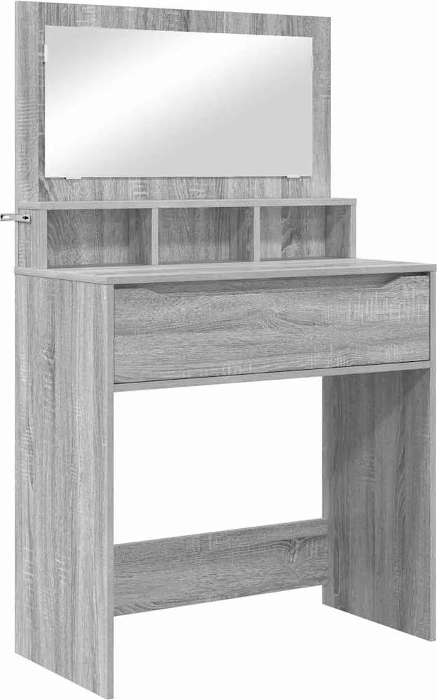 vidaXL Mese de toaletă pentru dormitor Gri Sonoma 80 x 39,6 x 135 cm